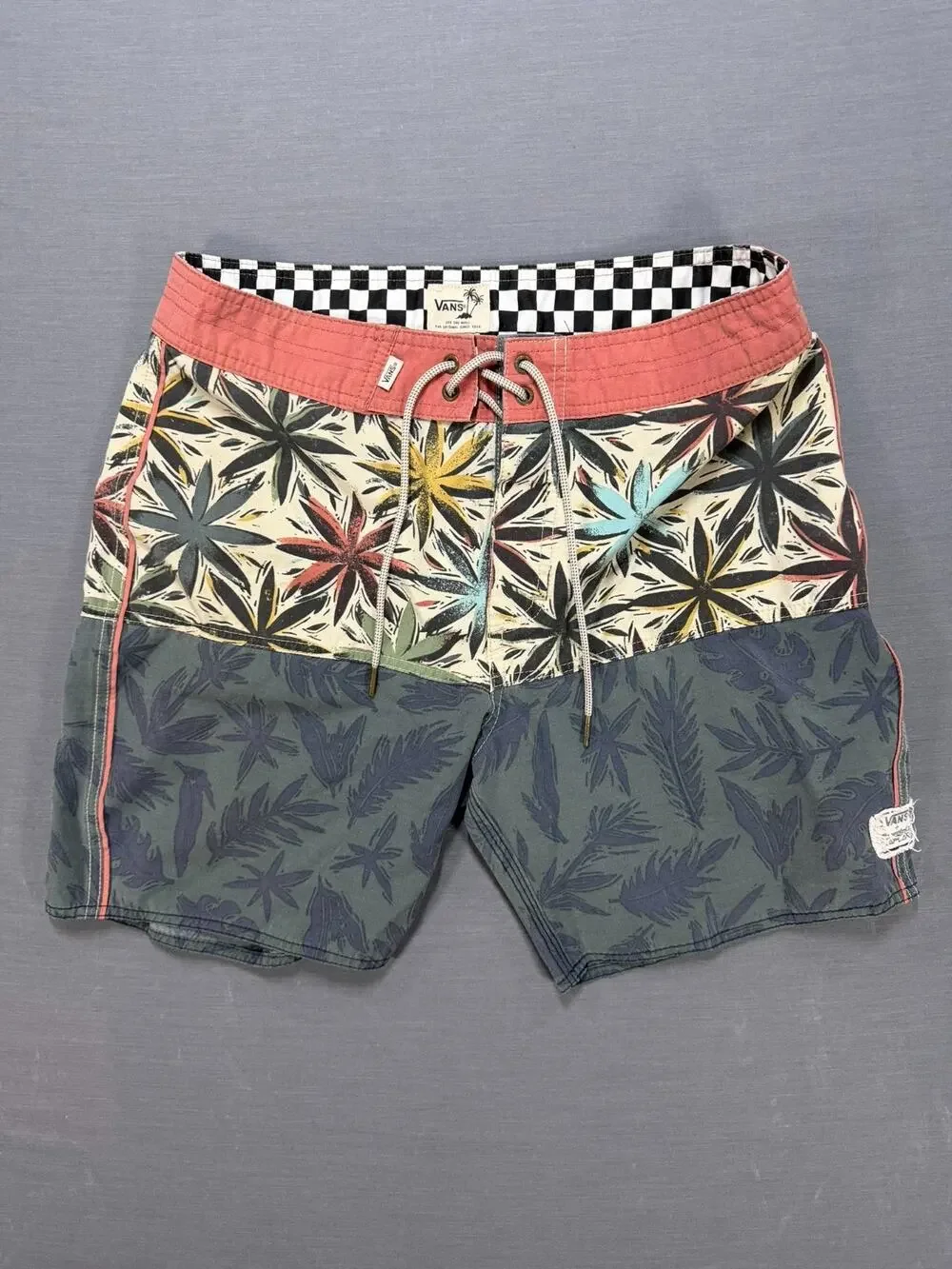 Vans x Gregg Kaplan Boardshorts Men's 30 Floral Surf Swim Trunks 17